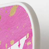 ピンクの輝きおもしろいがかわいらし致命的 ピックルボールラケット (左詳細)