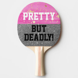 ピンクの輝きかわいらしが致命的なピンポンのパッド 卓球ラケット