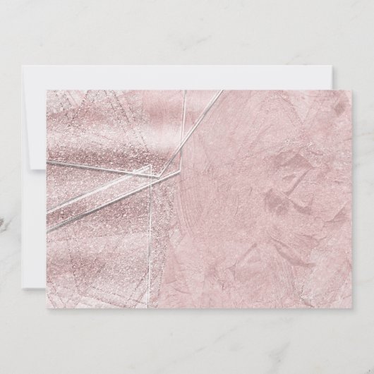 ピンクの輝きのあるクリスタルガラス グラマラス パーティー招待状 招待状 (裏面)