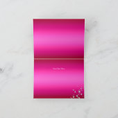 ピンクの輝きのサンキューカード サンキューカード (内部)