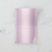 ピンクの輝きの服のティアラのサンキューカード サンキューカード (内部)