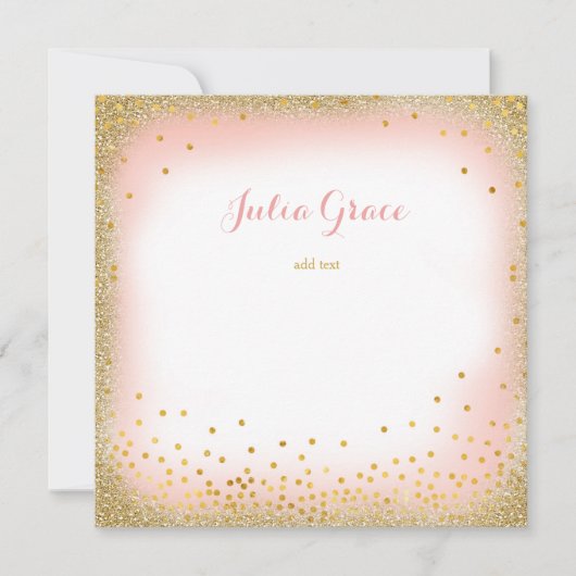 ピンクの輝きを追加 - テキストを入力してください (正面)