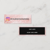 ピンクの輝きソーシャルメディアInstagram スキニー名刺 (正面/裏面)