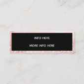 ピンクの輝きソーシャルメディアInstagram スキニー名刺 (裏面)