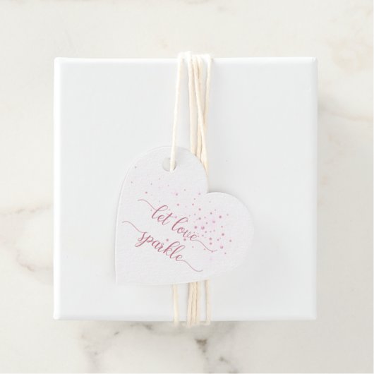 ピンクの輝き愛の輝き結婚に感謝 フェイバータグ (インサイチュ)