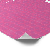 ピンクの輝き。シャイン。明るい。シャイン。シャイン。 ポスター (角)