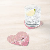 ピンクの輝き ペーパーコースター (インサイチュ)