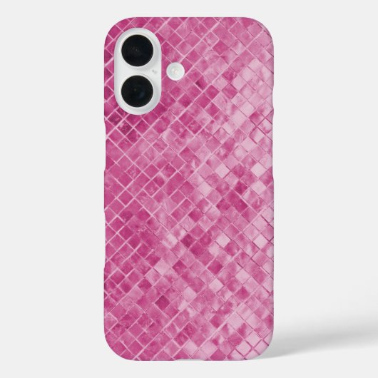 ピンクの輝くテクスチャタイル Case-Mate iPhoneケース (裏面)