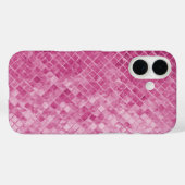ピンクの輝くテクスチャタイル Case-Mate iPhoneケース (裏面 (横))