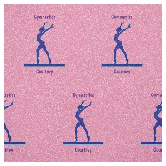 ピンクの輝く体操ビーム生地 ファブリック (見本)