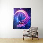 ピンクの輝く妖精の羽が輝く星 タペストリー (インサイチュ)