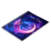 ピンクの輝く妖精の羽が輝く星 ノートブック (左側)