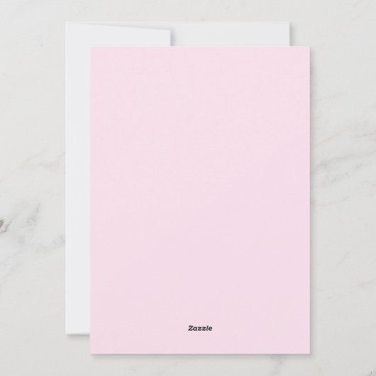 ピンクの輝く弓ガラスハッピーバースデー シーズンカード (裏面)