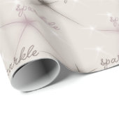 ピンクの輝く星 ラッピングペーパー (ロールコーナー)