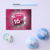 ピンクの輝く渦と星のスイート16 チラシ (シングル)