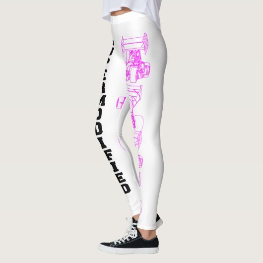 ピンクの輪郭とのSupermodified レギンス (左)