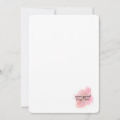 ピンクの農場の動物の誕生日招待状 招待状 (裏面)