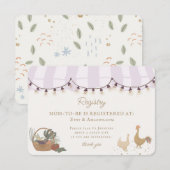 ピンクの農家マーケットファーム新鮮なレジストリの挿入 エンクロージャーカード (正面/裏面)