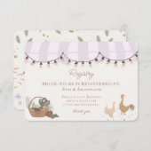 ピンクの農家マーケットファーム新鮮なレジストリの挿入 エンクロージャーカード (正面/裏面)