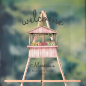 ピンクの農家マーケットベビーシャワーへようこそ アクリルサイン (ニュートラル)