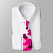 ピンクの迷彩パターンタイ ネクタイ (タイ)