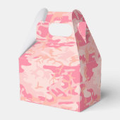 ピンクの迷彩パターン、お名前、パーソナライズ フェイバーボックス (裏面サイド)