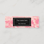 ピンクの迷彩パターン、軍隊、陸軍 スキニー名刺 (裏面)