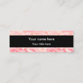 ピンクの迷彩パターン、軍隊、陸軍 スキニー名刺 (裏面)