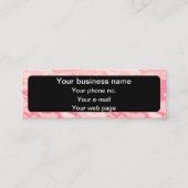 ピンクの迷彩パターン、軍隊、陸軍 スキニー名刺 (正面)