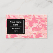 ピンクの迷彩パターン、軍隊、陸軍 名刺 (裏面)