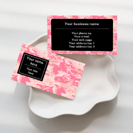 ピンクの迷彩パターン、軍隊、陸軍 名刺