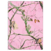 ピンクの迷彩柄のカムフラージュの狩りの女の子の実質の用箋挟 クリップボード (裏面)