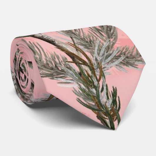 ピンクの迷彩柄のタイ ネクタイ (ロール)