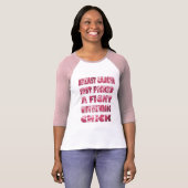 ピンクの迷彩柄の乳癌のワイシャツ Tシャツ (正面フル)