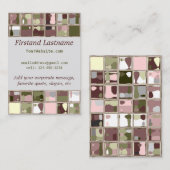 ピンクの迷彩柄の自然のタイルの芸術のカスタムな名刺 名刺 (正面/裏面)