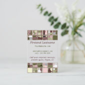 ピンクの迷彩柄の自然のタイルの芸術のカスタムな名刺 名刺 (スタンド正面)