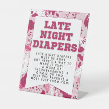 ピンクの迷彩柄パーティー装飾おむつ赤ちゃんシャワー