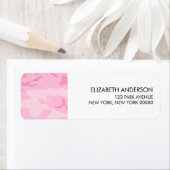 ピンクの迷彩模様 ラベル (インサイチュ)