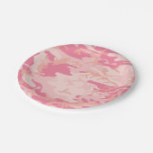 ピンクの迷彩画。迷彩柄 ペーパープレート (アングル)
