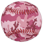 ピンクの迷彩 ソフトボール (裏面)