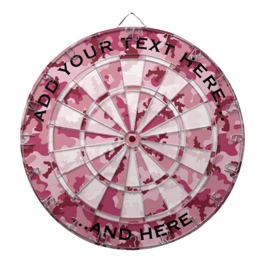 ピンクの迷彩 ダーツボード (正面)