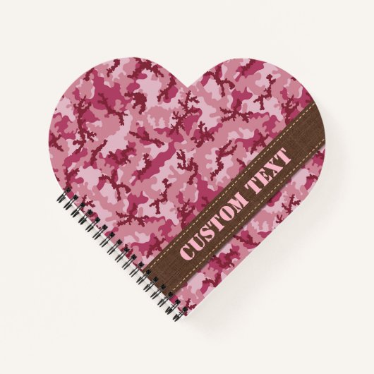 ピンクの迷彩 ノートブック (正面)