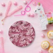 ピンクの迷彩 ペーパープレート (パーティー)