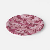 ピンクの迷彩 ペーパープレート (アングル)