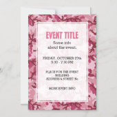 ピンクの迷彩 マグネット招待状 (正面)