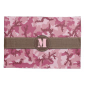 ピンクの迷彩 枕カバー (裏面)