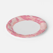 ピンクの迷彩。迷彩柄 ペーパープレート (アングル)