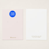 ピンクの追加ロゴのイヤリングディスプレイソーシャルネットワーク (正面&裏面)