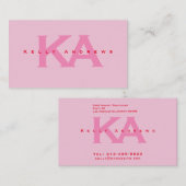 ピンクの通話カード コーリングカード (正面/裏面)