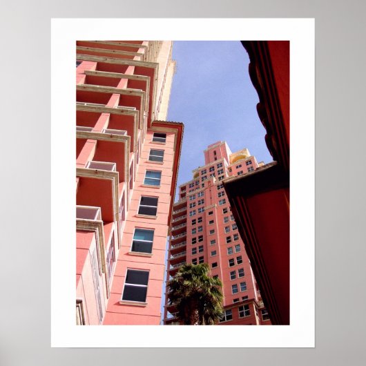 ピンクの遠近法:アールデコ ポスター (正面)